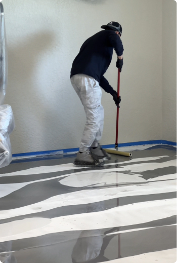 epoxy floor worker
